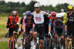 LEGNICA, POLAND - AUGUST 04: Filippo Baroncini of Italy and UAE Team Emirates - XRG competes during the 82nd Tour de Pologne 2025, Stage 1 a 199.7km stage from Wroclaw to Legnica on August 04, 2025 in Legnica, Poland. (Photo by Luc Claessen/Getty Images)
