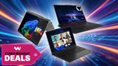 Image of Lenovo laptops for Black Friday and Cyber Monday.