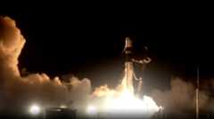 A Rocket Lab Electron vehicle launches the "Follow My Speed" mission from New Zealand on Nov. 20, 2025.