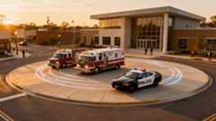 First responders working together at the scene of an emergency