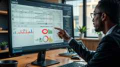 Image representing a person doing data analysis