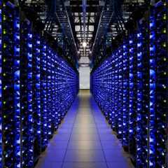 Le stockage des données informatiques est une question épineuse. Ici, des rangées d'armoires de serveurs de stockage d’un data center de Google. Les LED émettant une couleur bleutée indiquent que tout est opérationnel. L’avenir du stockage informatique se trouve ici, aux dépens des unités de stockage individuelles (disques durs, disques optiques…). © Google