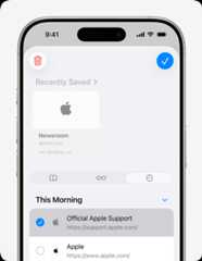 iPhone screen showing the History tab selected with a website selected to delete.