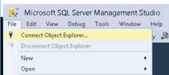 Selecting the Object Explorer