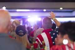 Supporters of Pa. Sen. Doug Mastriano sing a song of praise at his watch party held at The Orchards in Chambersburg on May 17, 2022.Joe Hermitt | jhermitt@pennlive.com