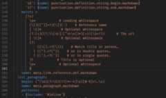 A yaml grammar using multiline strings and comments