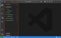 Explorer view opened in the Primary Side Bar, located on the left of the screen.
