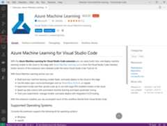 Azure Machine Learning Visual Studio Code extension view