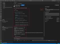 AI Toolkit playground response area showing a generated Python code snippet for encoding text in base64, with options to copy or regenerate the response.