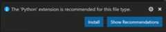 Python extension recommendation