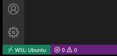 WSL extension Status bar