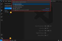 Screenshot showing the create branch dialog with branch name input and source branch selection.