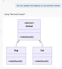 Screenshot asking chat to generate a modified version of the first diagram.