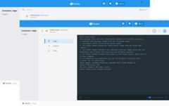 Figure 10 : Viewing the container created as well as the logs generated by the container