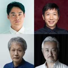 カンテレ・フジテレビ月10ドラマ『エルピス ー希望、あるいは災いー』に出演する(上段左から)近藤公園、梶原善、(下段左から)片岡正二郎、山路和弘