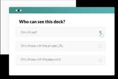 Radio button showing privacy options