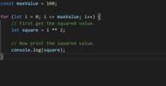 Extracting the for loop to a function in TypeScript 3.9. A newline is preserved.