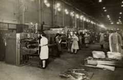 Photo of an aeroplane factory