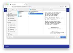 File picker to open a file for reading