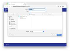 File picker to save a file to disk.