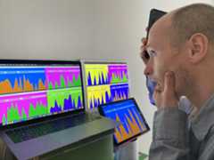 The author with his hands on his panicking face staring at the fake crypto currency trading desk.