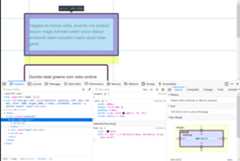 開発者ツールを開いたこのチュートリアルのサンプルページ。