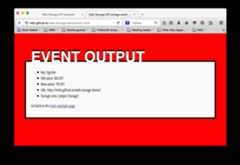 Event output ページ