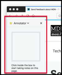 Example of a WebExtension's sidebar