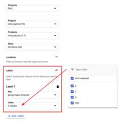 How to filter by using labels