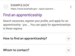 FAQ rich result in Google Search