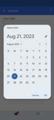 mobile date picker selection example