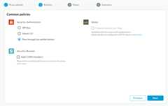 Pass through (no authorization) selected on the Common policies page