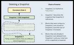The process for deleting a snapshot.