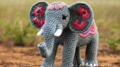 Output video of a crocheted elephant