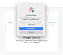 Screenshot showing 2FA device selection