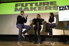 De izquierda a derecha: Arkaitz Carracedo, Marta Moreno y Laura Dubreuil, ponentes de Astrazeneca, en Future Makers.