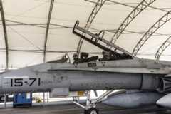 Un avión en la base militar de Torrejón de Ardoz.