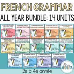 Preview of La grammaire française: Complete Bundle (FRENCH grammar units)