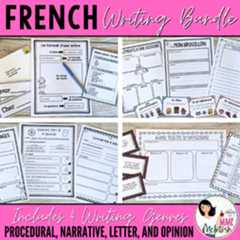 Preview of French Writing BUNDLE / Ensemble d'écriture: "Comment écrire..."