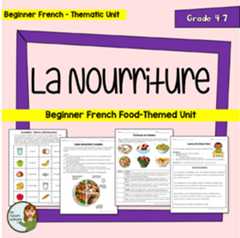 Preview of La Nourriture - BEGINNER FRENCH Food Unit (Grade 4-7) Core French
