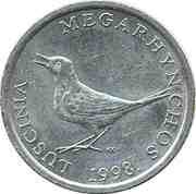 LUSCINIA MEGARHYNCHOSKK1998. 1 Kuna (Latin text) - reverse
