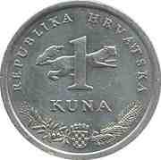 REPUBLIKA HRVATSKA1KUNA 1 Kuna (Latin text) - obverse
