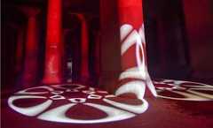 Light show at disaster-preventing "underground shrine" near Tokyo previewed