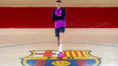 Pol Pacheco, muy feliz de regreso al Barça