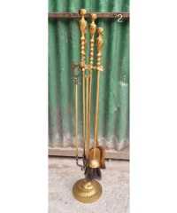 4 piece Brass Fireside Companion Set KAS537 (1)