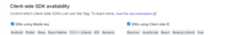 The "Client-side SDK availability" section of a flag's "Settings" page.