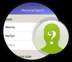 Searching on the Find a Grave App