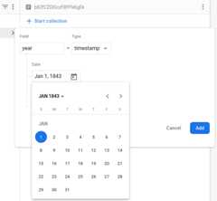 Storing dates in a Firestore document