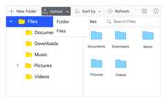 Vue File Manager directory upload.