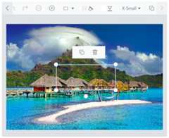 Vue Image Editor quick access toolbar